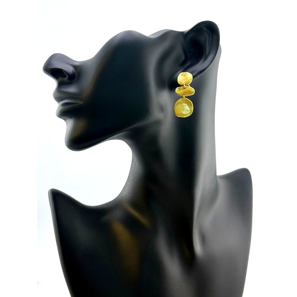 Marcia Moran 18K Gold Plated Dangle Earrings